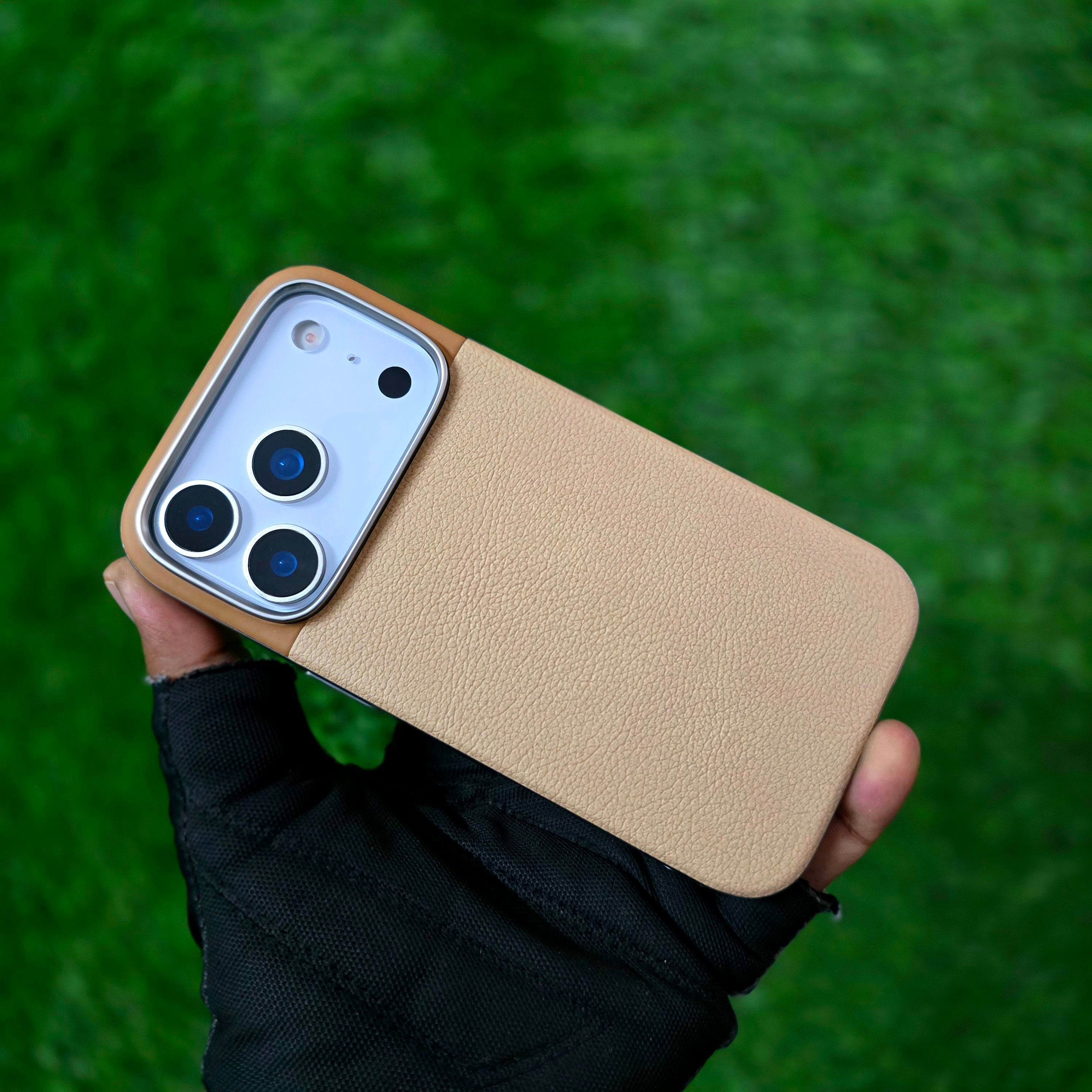 iPhone 17 Pro Max Soft TPU Leather Texture Back Cover